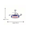 Ver imagem 3 de Ventilador Teto Retratil Infantil Led Bluetooth 1368
