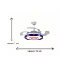 Ventilador Teto Retratil Infantil Led Bluetooth 1368 - 3