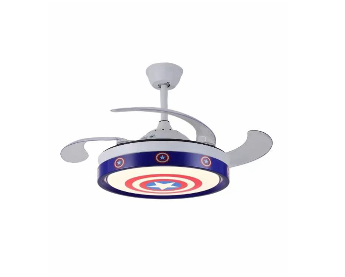 Ventilador Teto Retratil Infantil Led Bluetooth 1368