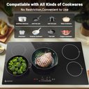 Ver imagem 7 de Cooktop Elétrico Amzchef 36" com 5 Bocas, 8900w e Controle Touch (preto)