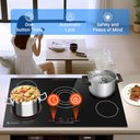 Ver imagem 4 de Cooktop Elétrico Amzchef 36" com 5 Bocas, 8900w e Controle Touch (preto)