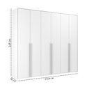 Ver imagem 2 de Guarda-Roupa de Bebê 6 Portas Modulados Branco