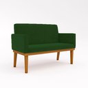 Ver imagem 2 de Kit Sofá Namoradeira + Poltrona Reforçada Verde