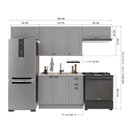 Ver imagem 5 de Armário de Cozinha Modulada Compacta Nara MDF 280cm Titânio Fidelita Móveis