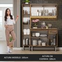 Ver imagem 6 de Armário de Cozinha Compacta 137cm Rustic Emilly Madesa 05 Rustic