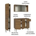 Ver imagem 4 de Armário de Cozinha Compacta 137cm Rustic Emilly Madesa 05 Rustic