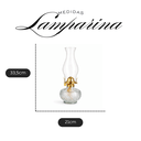 Ver imagem 6 de Lamparina Óleo Mesa Dourada Vidro Pavio Retrô Arandela Tocha Besha Seller