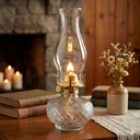 Ver imagem 1 de Lamparina Óleo Mesa Dourada Vidro Pavio Retrô Arandela Tocha Besha Seller