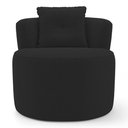 Ver imagem 7 de Kit Sofá e Poltrona Orgânica Living Bob com Almofadas Bouclê Preto - Desk Design