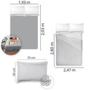 Ver imagem 4 de Jogo de Cama King Size Algodão 180 Fios 4 Pçs Estampa Casual