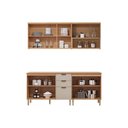 Ver imagem 3 de Kit Cozinha Modulada 4 Peças Selene (2balcões+2aéreos) Cp22 Jequitiba/off White Fosco - Linea