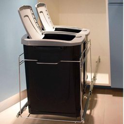 Lixeira Dupla de Cozinha 15l Masutti Copat com Corrediça e Acabamento Inox 304l - 2