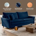 Ver imagem 3 de Sofá Living 3 Lugares Berlim 185cm Bouclê Confortável Moderno Braço Fino Sala Apartamento Recepção:a