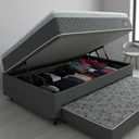 Ver imagem 1 de Cama Box Baú com Colchão de Espuma D45 Pillow Top Fort Comfort + Auxiliar Unique Solteiro 88cm