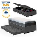 Ver imagem 3 de Cama Box Baú com Colchão de Espuma D45 Pillow Top Fort Comfort + Auxiliar Unique Solteiro 88cm