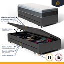 Ver imagem 4 de Cama Box Baú com Colchão de Espuma D45 Pillow Top Fort Comfort + Auxiliar Unique Solteiro 88cm