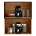 Ver imagem 6 de Armário Aéreo Proença 60cm Basculante 1 Porta Mdf e 1 Porta Vidro Reflecta Nogueira Touch-carbono