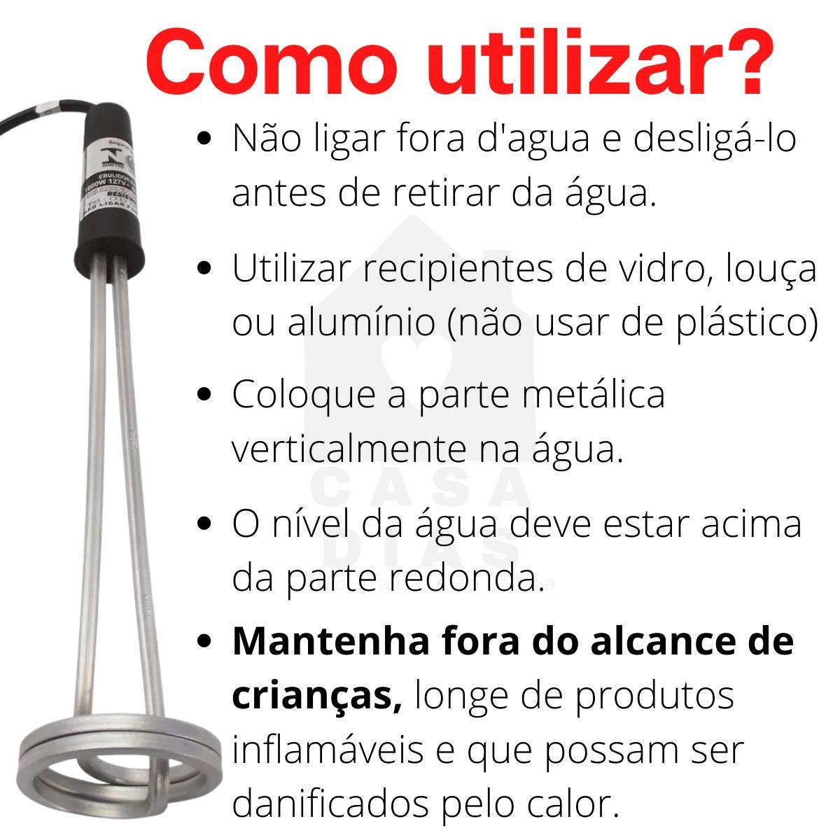 Ebulidor Elétrico 220v Rabo Quente Ferve Água Rápido - 3