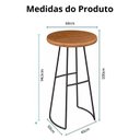 Ver imagem 7 de Conjunto Mesa Redonda Bistrô 4 Banquetas Industrial Aurora