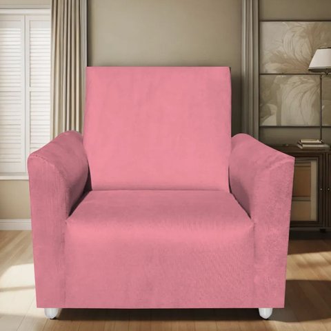 Poltrona Infantil Cadeira Sofá Angel Mini para Crianças Rosa