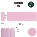 Ver imagem 6 de Cabeceira King Modulada Nuvem Cama Box 200 cm x 60 cm:CORINO Rosa Bebê