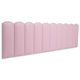 Cabeceira King Modulada Nuvem Cama Box 200 cm x 60 cm:CORINO Rosa Bebê - 1