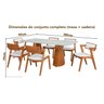 Conjunto Mesa Fortaleza com 6 Cadeiras Madeira e Estofada Ímola Authentic Espresso Móveis  - 3