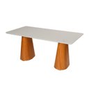 Ver imagem 7 de Conjunto Mesa Fortaleza com 6 Cadeiras Madeira e Estofada Ímola Authentic Espresso Móveis Off White/