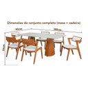 Ver imagem 3 de Conjunto Mesa Fortaleza com 6 Cadeiras Madeira e Estofada Ímola Authentic Espresso Móveis Off White/