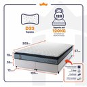 Ver imagem 2 de Conjunto Cama Box Espuma Chicago Cinza King 193x203x57