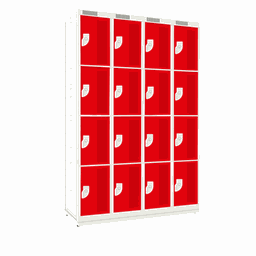 Armário de Aço 16 Portas - Nk 4304 Nilko Armários Vermelho Chave Padrão - 1