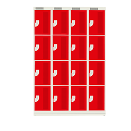 Armário de Aço 16 Portas - Nk 4304 Nilko Armários Vermelho Chave Padrão - 2
