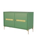 Ver imagem 2 de Balcão Buffet Paraty 113 Cm 2 Pts Laca com Portas em Palhinha Verde