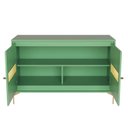 Ver imagem 4 de Balcão Buffet Paraty 113 Cm 2 Pts Laca com Portas em Palhinha Verde