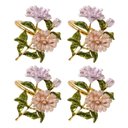 Ver imagem 1 de Jogo De 4 Anéis P/ Guardanapo Ramo De Flores Dourada - 27864
