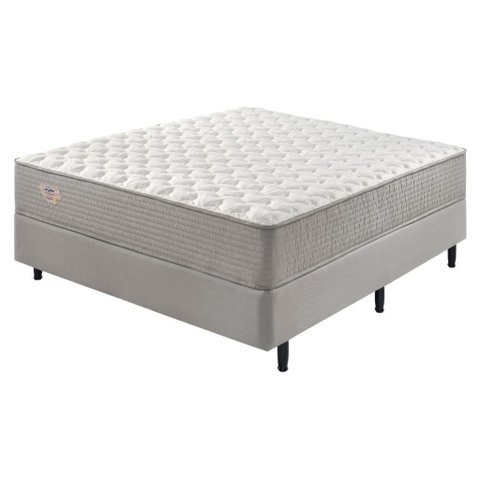 Conjunto Cama Box + Colchão Casal com Molas Ensacadas Agile 138x188x67