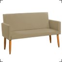 Ver imagem 2 de Kit Namoradeira Decorativa Para Sala Nina + 4 Poltronas Para Recepção Manicure Suede