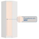 Ver mais imagens de Guarda Roupa de Canto Oblíquo Modulado 1 Porta Branco e Blush Line Infinity