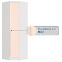Ver imagem 6 de Guarda Roupa de Canto Oblíquo Modulado 1 Porta Branco e Blush Infinity