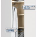 Ver imagem 6 de Guarda Roupa de Canto Oblíquo Modulado 1 Porta Branco e Blush Line Infinity