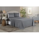 Ver imagem 1 de Kit Jogo de Lençol Casal Bordado Inglês 100% Hypercal 400 Fios 4 Peças Cinza