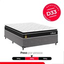 Ver imagem 5 de Cama Box Cinza Viúva + Colchão Life D33 Pillow Top Preto - 56x128x188cm - e-Shop Casa