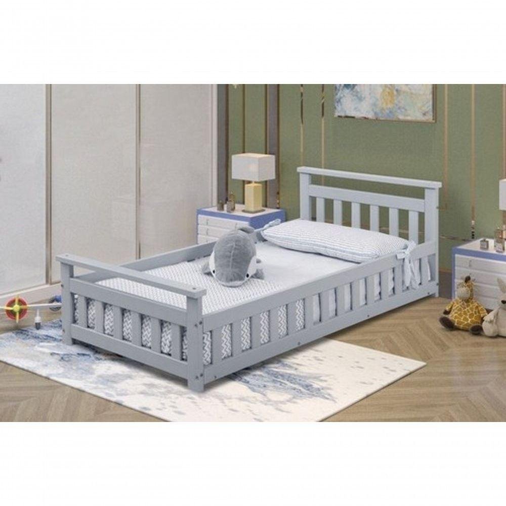 Cama Infantil com Grade Bella Cinza - 4