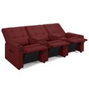 Ver imagem 5 de Poltrona do Papai Reclinável Mallie 3 Lugares Baú Usb Fh9 Pu Vermelho - Mpozenato