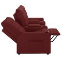 Ver imagem 6 de Poltrona do Papai Reclinável Mallie 3 Lugares Baú Usb Fh9 Pu Vermelho - Mpozenato