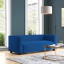 Ver imagem 3 de Sofá Namoradeira Amsterdam 1,40m Suede Azul Marinho - Inova Decorações