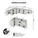 Ver imagem 3 de Armário de Cozinha Completa de Canto 405 Cm Preto Nice Madesa 02 Preto