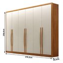 Ver imagem 2 de Guarda Roupa Casal Livorno 6 Portas 8 Gavetas Cinamomo Fendi - Novo Horizonte