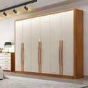 Ver imagem 4 de Guarda Roupa Casal Livorno 6 Portas 8 Gavetas Cinamomo Fendi - Novo Horizonte