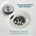 Ver imagem 3 de Valvula Lavatorio Escoamento Ralo 7/8 Abs Premium + Inox Polido Flvx Hidro